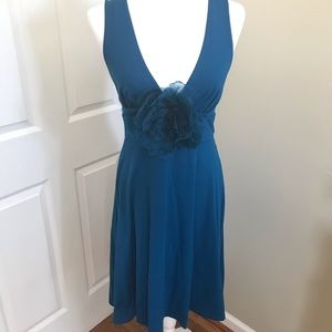 Susana Monaco Teal Dress *removable flower*